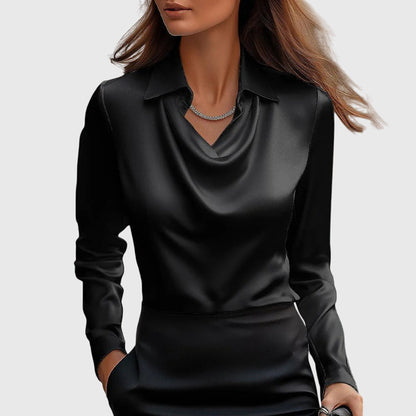 Lyn – Elegante Bluse aus glänzendem Satin
