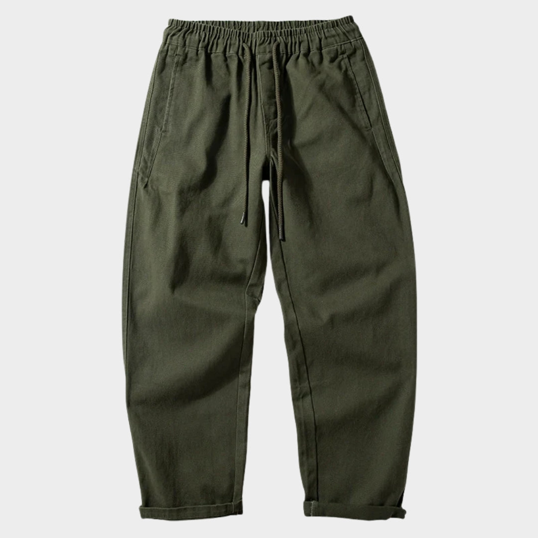 Dicke, gebürstete Baumwolle, lockere, gerade Hose