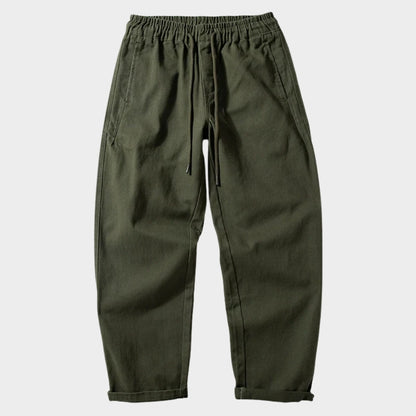 Dicke, gebürstete Baumwolle, lockere, gerade Hose