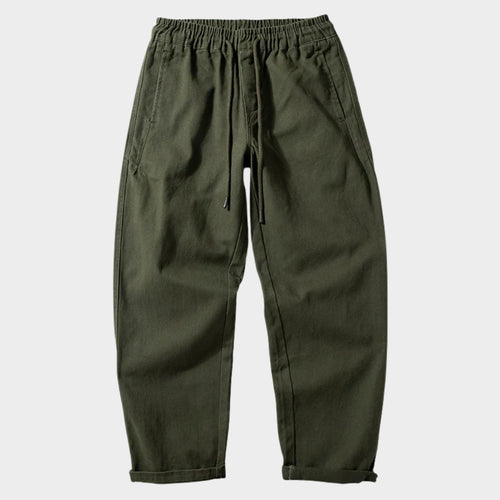 Dicke, gebürstete Baumwolle, lockere, gerade Hose