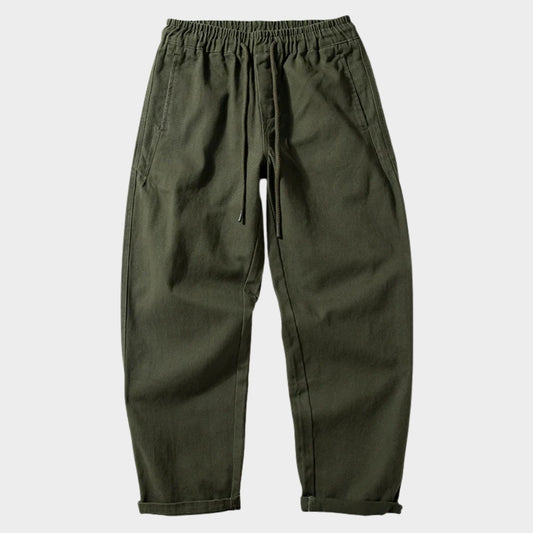 Dicke, gebürstete Baumwolle, lockere, gerade Hose