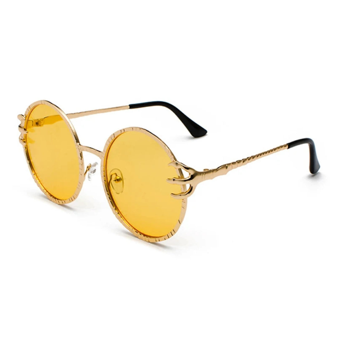 Liam - VIVIBEE Retro Skull Claw Round Sunglasses