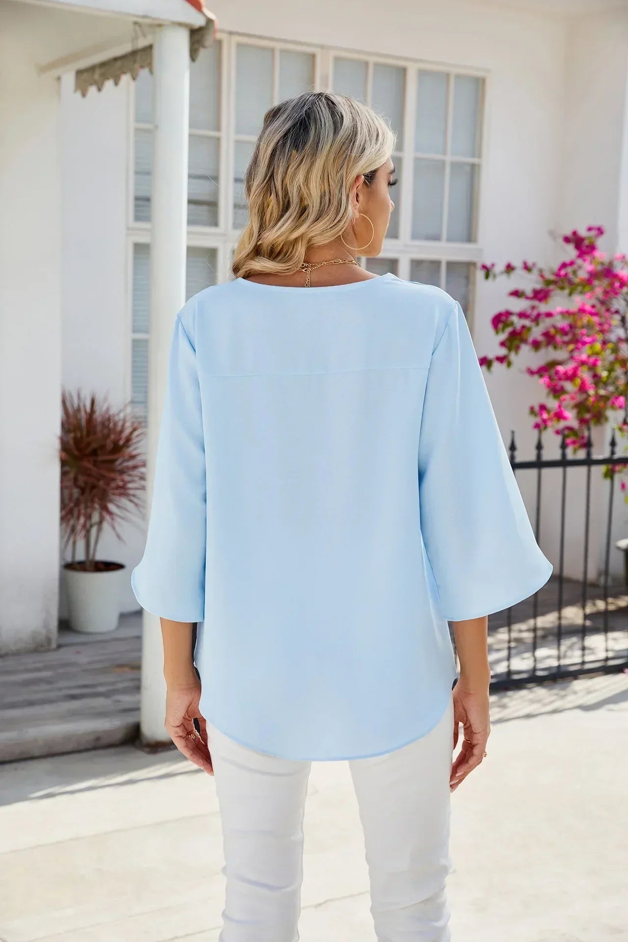 Karolin - Bluse mit V-Ausschnitt