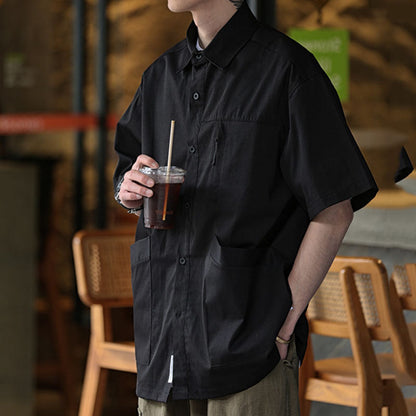 Sommer-Retro-Shirt mit kurzen Ärmeln