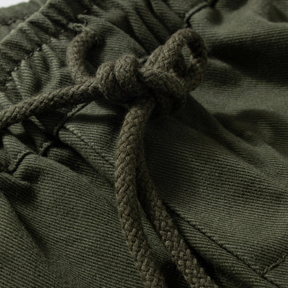 Dicke, gebürstete Baumwolle, lockere, gerade Hose