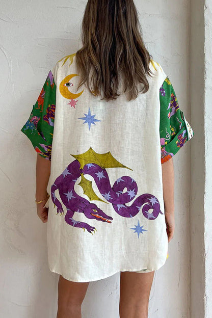 Days of Heaven - Linnenmix Unieke print