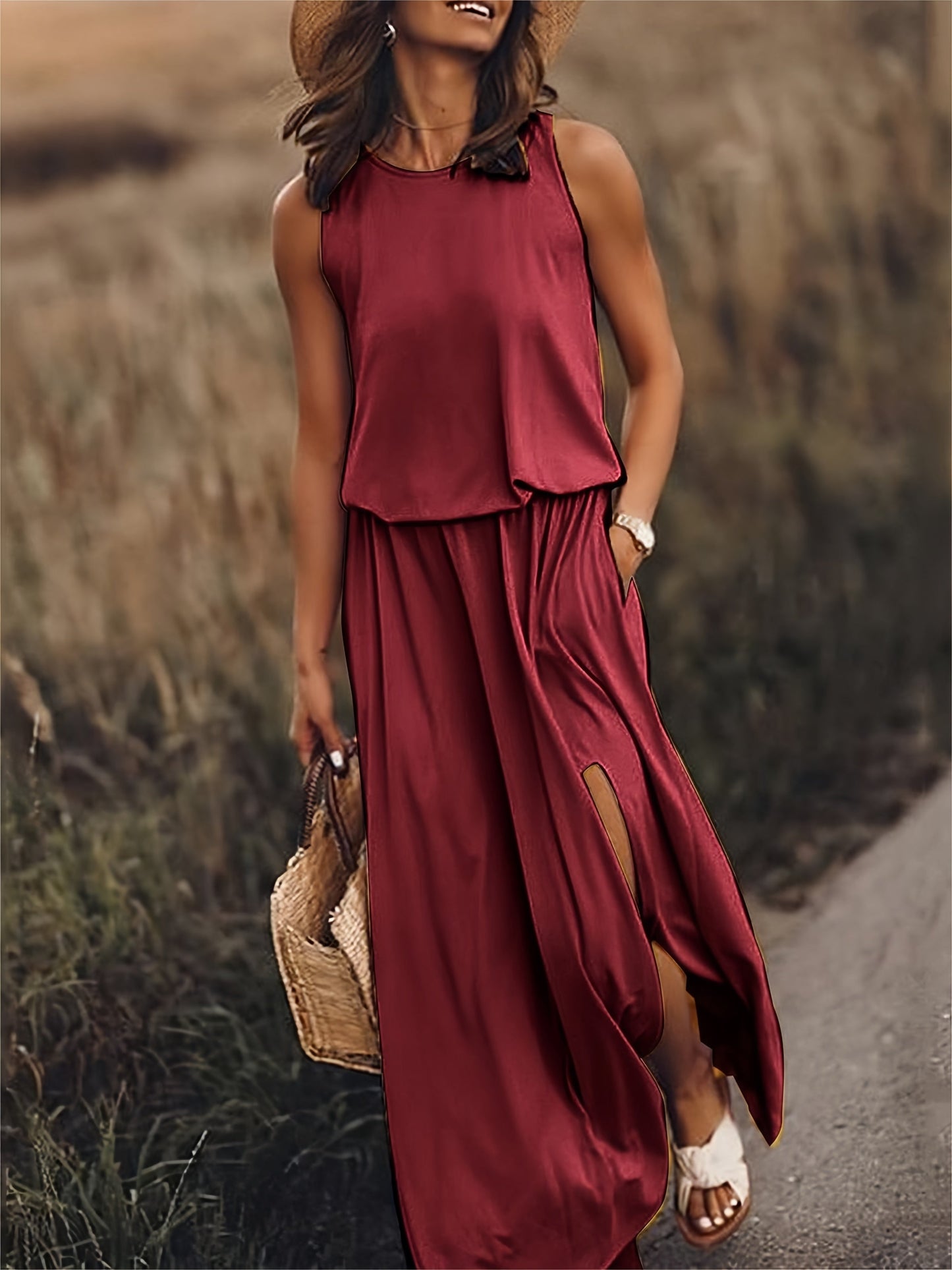 Mila - Ärmelloses maxikleid