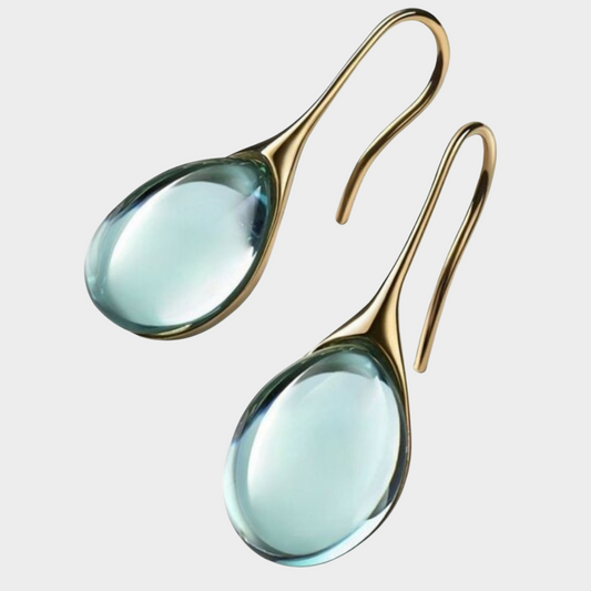 Kristallohrringe in Gold und Silber