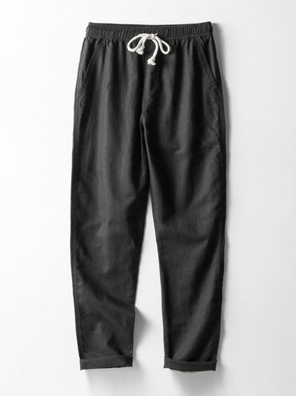 Gerade geschnittene Leinenhose