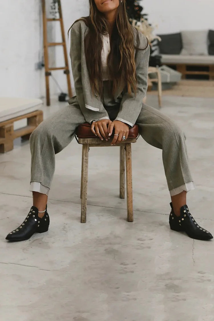 LILA | BESETZTE SPITZE STIEFEL