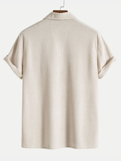 Kurzärmeliges Polohemd aus Cord