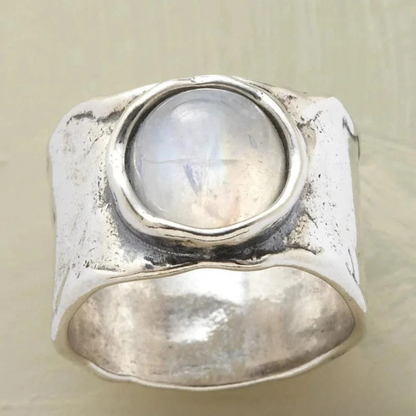 Silber Mondstein Ring