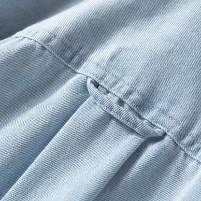 Denim Lockeres Amerikanisches Freizeithemd Jacke