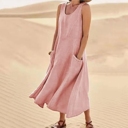 Lilly - Ärmelloses Kleid mit Taschen