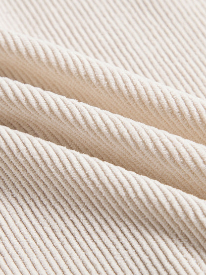 Kordhemd mit Knöpfen und kurzen Ärmeln