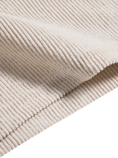 Kurzärmeliges Cordhemd mit Knöpfen und Shorts