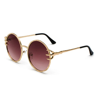 Liam - VIVIBEE Retro Skull Claw Round Sunglasses