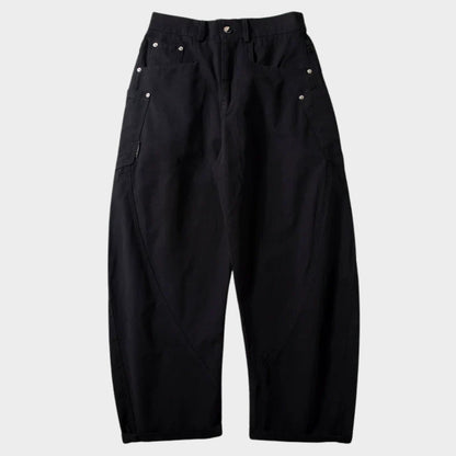 Machete Baumwollhose mit weitem Bein und lockerem Schnitt