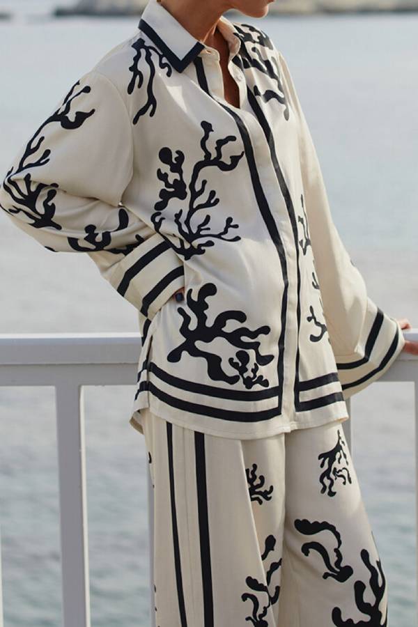 Schwarze Koralle Freizeit Zweiteiliges Set