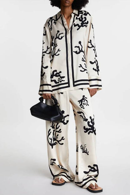 Schwarze Koralle Freizeit Zweiteiliges Set