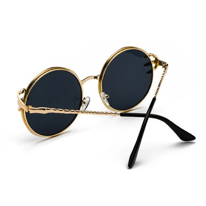 Liam - VIVIBEE Retro Skull Claw Round Sunglasses