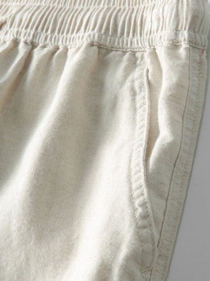 Gerade geschnittene Leinenhose