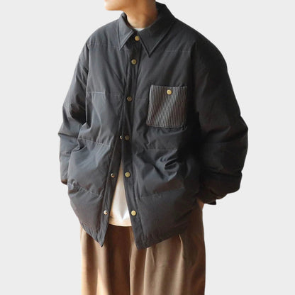 Japanische Retro Wasserabweisende Entendaunenhemd Daunenjacke