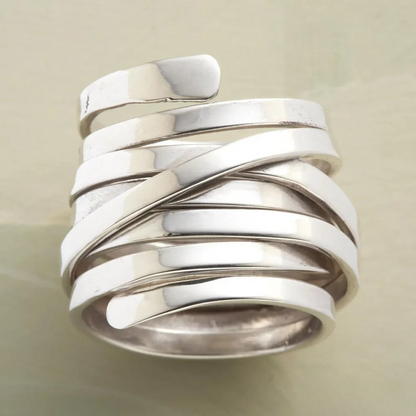 Vintage dicke Schicht Silber Ring