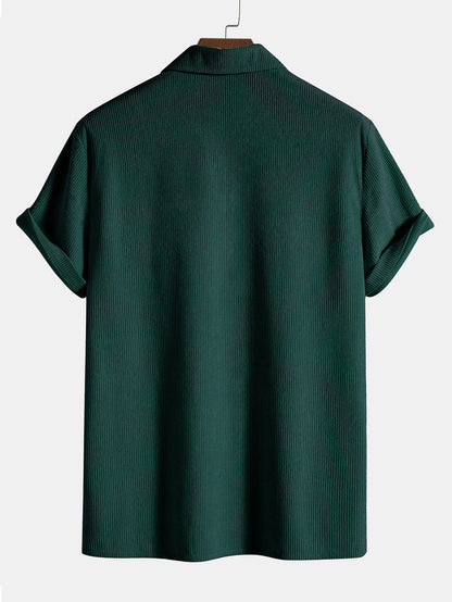 Kurzärmeliges Polohemd aus Cord