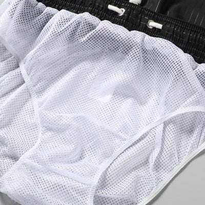 Schnelltrocknende gestreifte Strandshorts