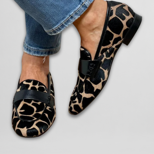 Élise | Mokassins mit schickem Animal-Print
