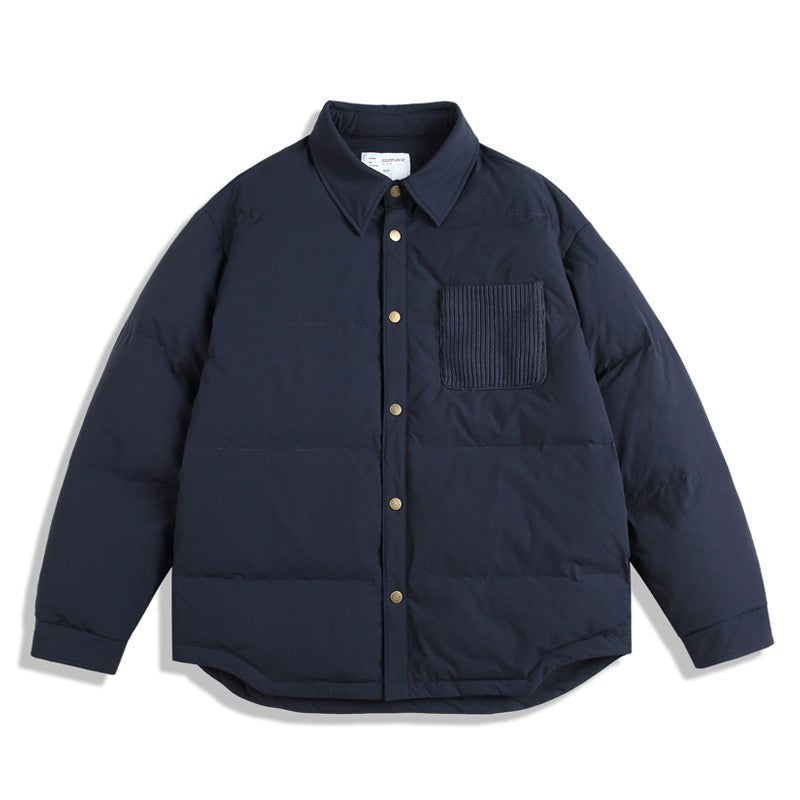 Japanische Retro Wasserabweisende Entendaunenhemd Daunenjacke