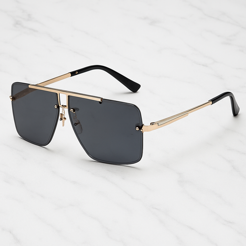 Rudy - Double Beam Rimless Square Sunglasses