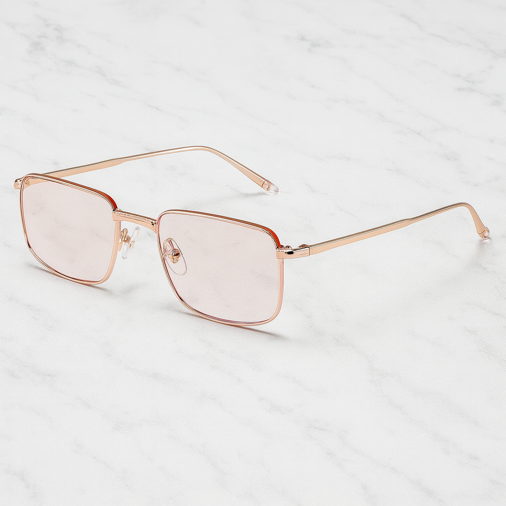Timmy -  Rimless Alloy Retangle Sunglasses