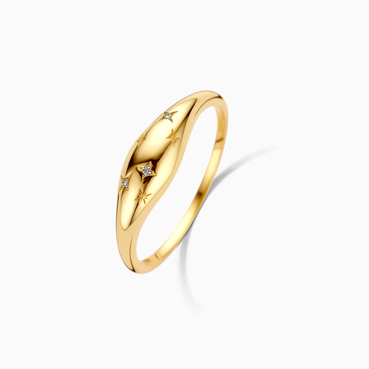 Diamant-Kuppelring | Gold 14k
