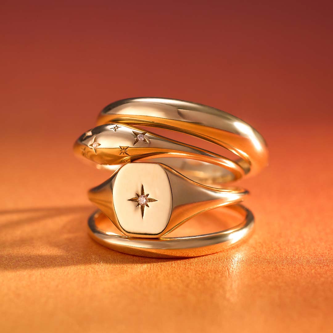 Diamant-Kuppelring | Gold 14k