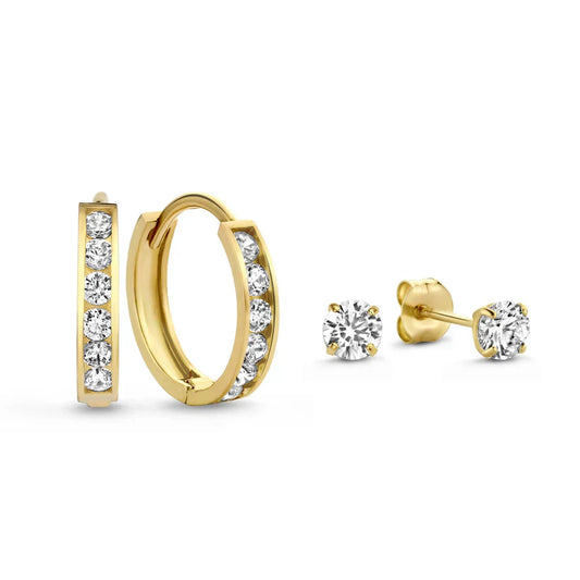 Dara Brillane Ohrringe Set | Gold 14k
