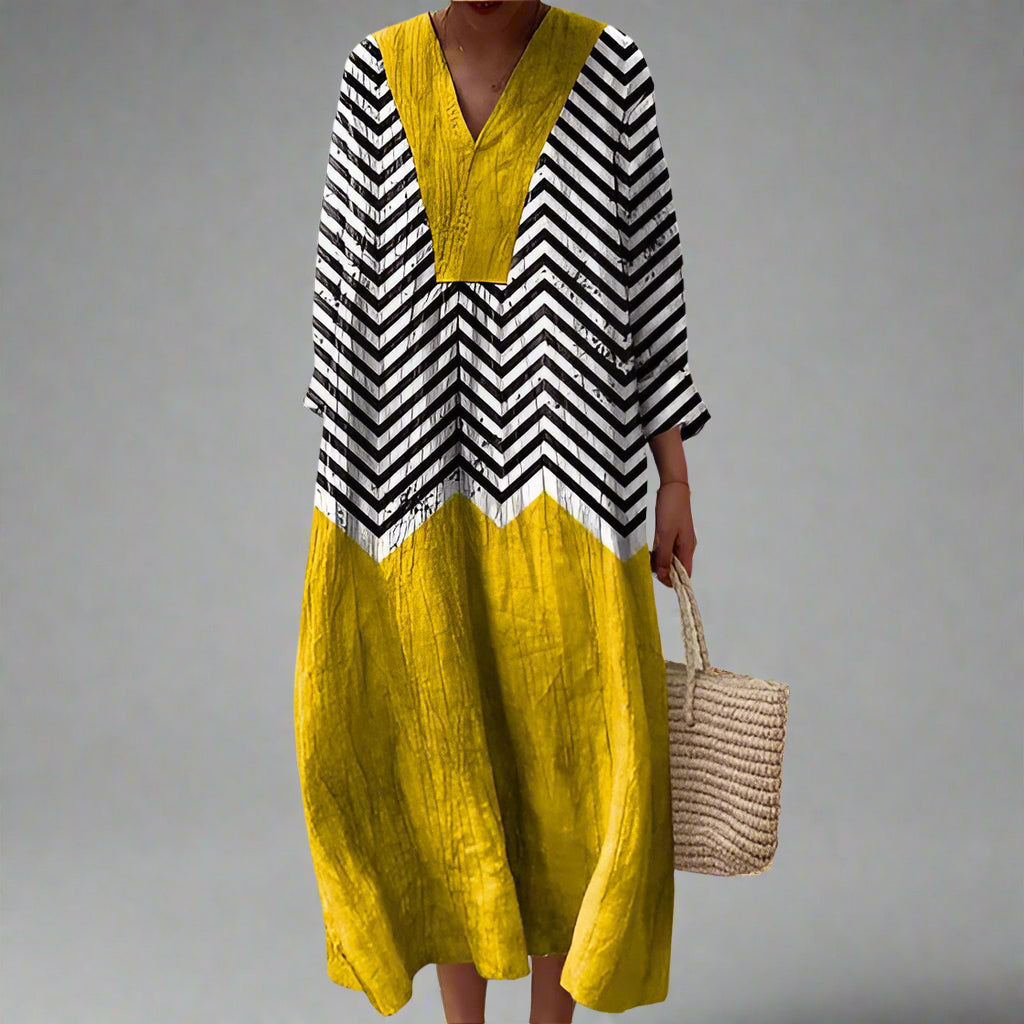 Lia - Elegantes geometrisches Kleid