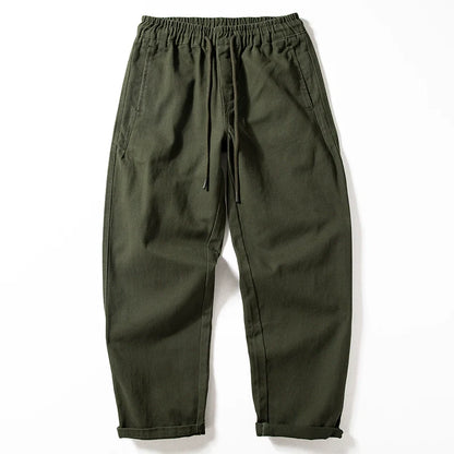 Dicke, gebürstete Baumwolle, lockere, gerade Hose