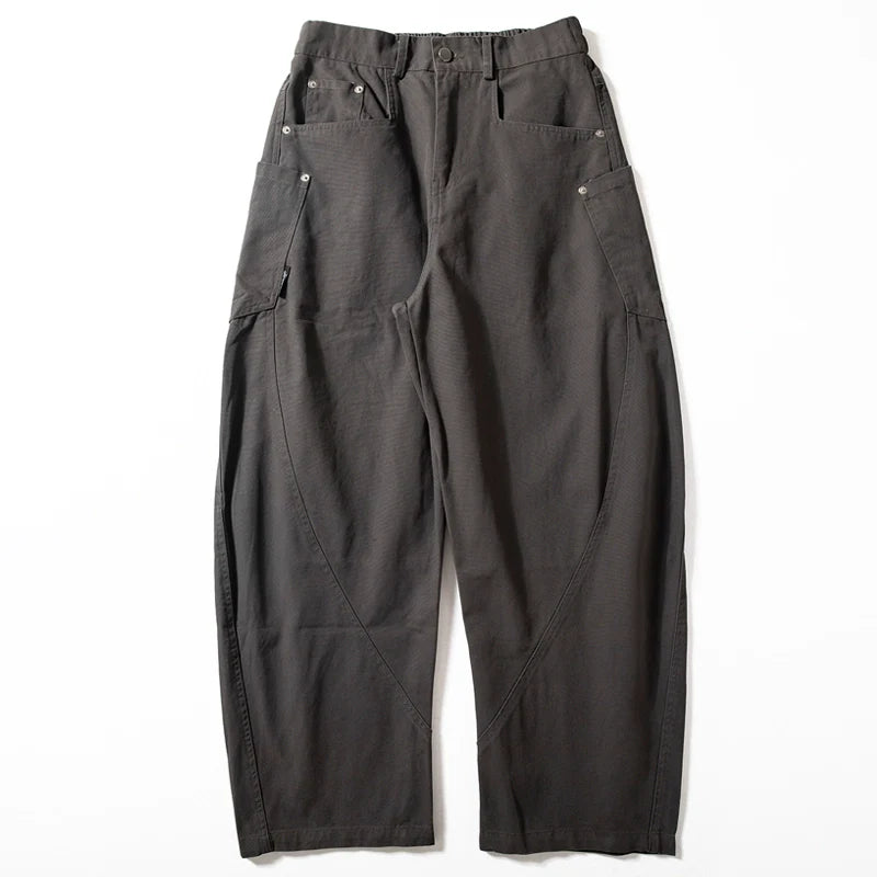 Machete Baumwollhose mit weitem Bein und lockerem Schnitt