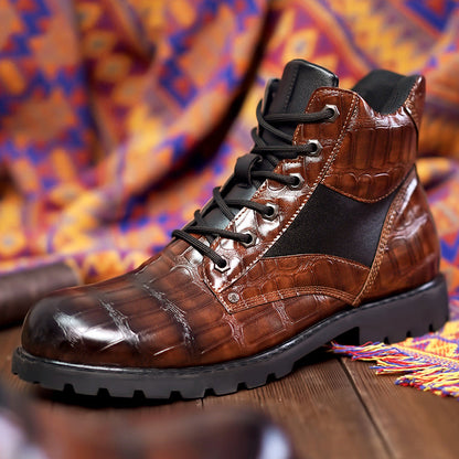 Ronan - Stiefel aus Krokodilleder