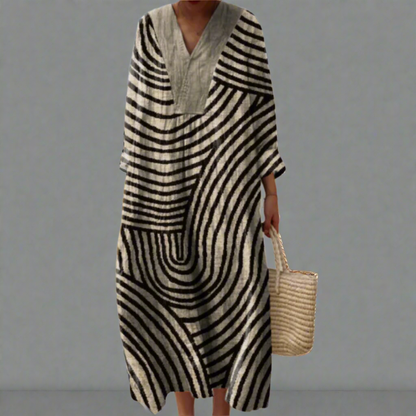 Lia - Elegantes geometrisches Kleid