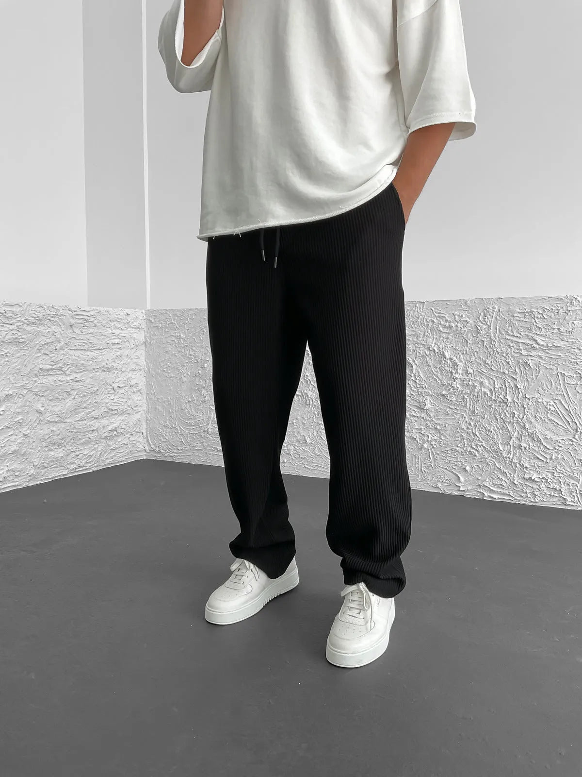 Niko - Gerippte Relaxed Fit-Hose