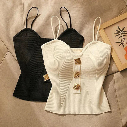ALENA - GESTRICKTES CROP TOP