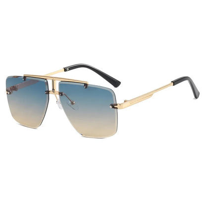 Rudy - Double Beam Rimless Square Sunglasses