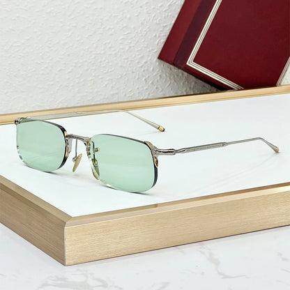 Timmy -  Rimless Alloy Retangle Sunglasses