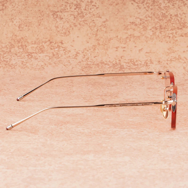 Timmy -  Rimless Alloy Retangle Sunglasses