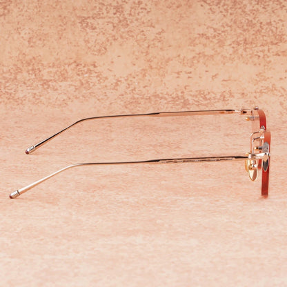 Timmy -  Rimless Alloy Retangle Sunglasses