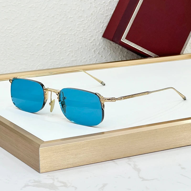 Timmy -  Rimless Alloy Retangle Sunglasses