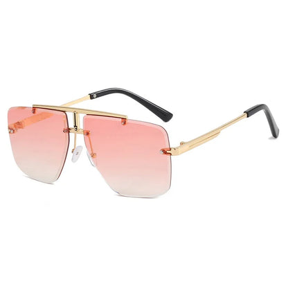Rudy - Double Beam Rimless Square Sunglasses